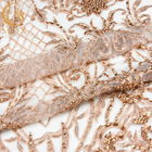 رائعة فاخرة مطرز فستان الزفاف النسيج الديكور 3D التطريز